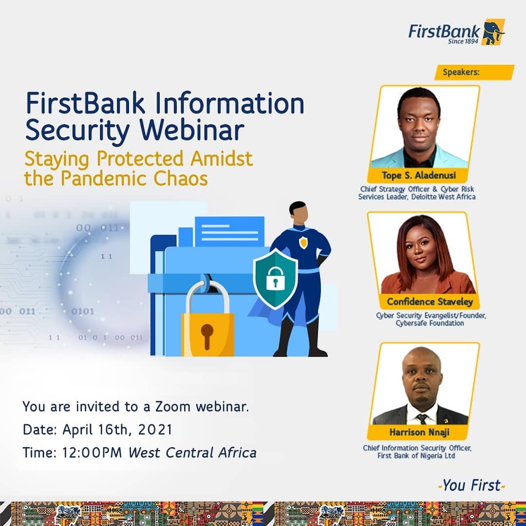 First Bank to host webinar on risk management and cyber security -  Marketing Edge Magazine